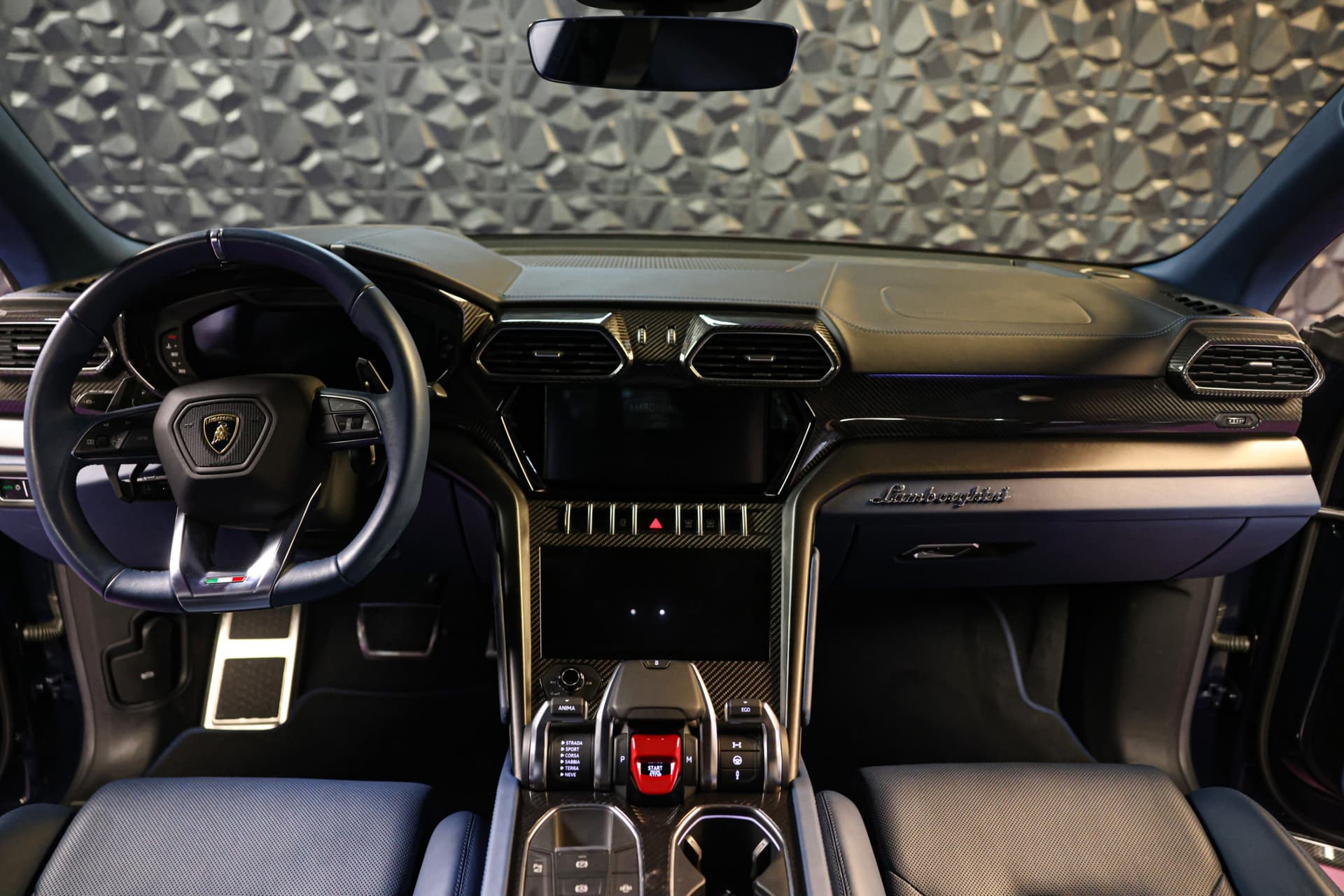 2023 Lamborghini Urus S dark blue with light blue interior 13