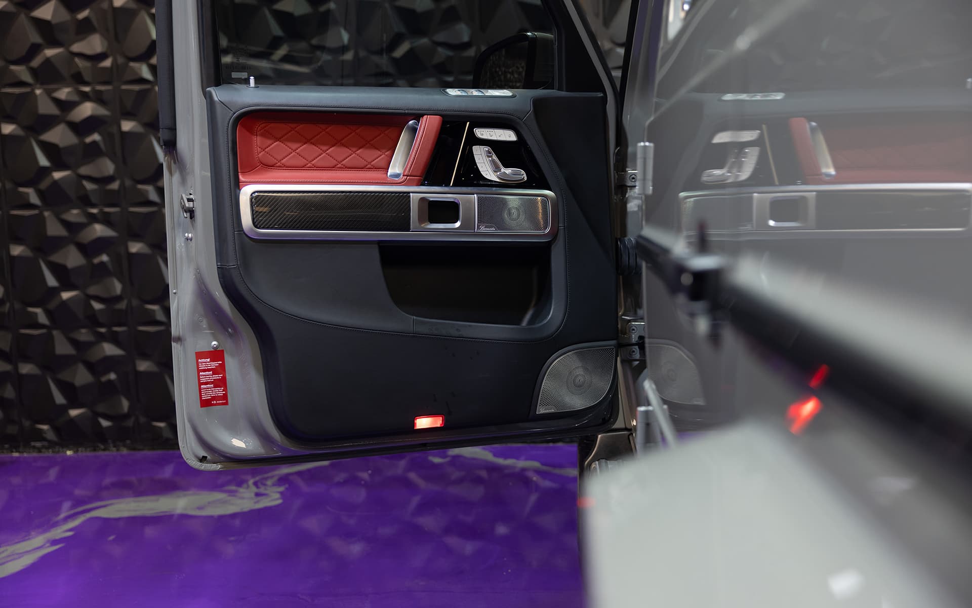 2024 Mercedes-AMG G 63 Grey with Red Interior 12
