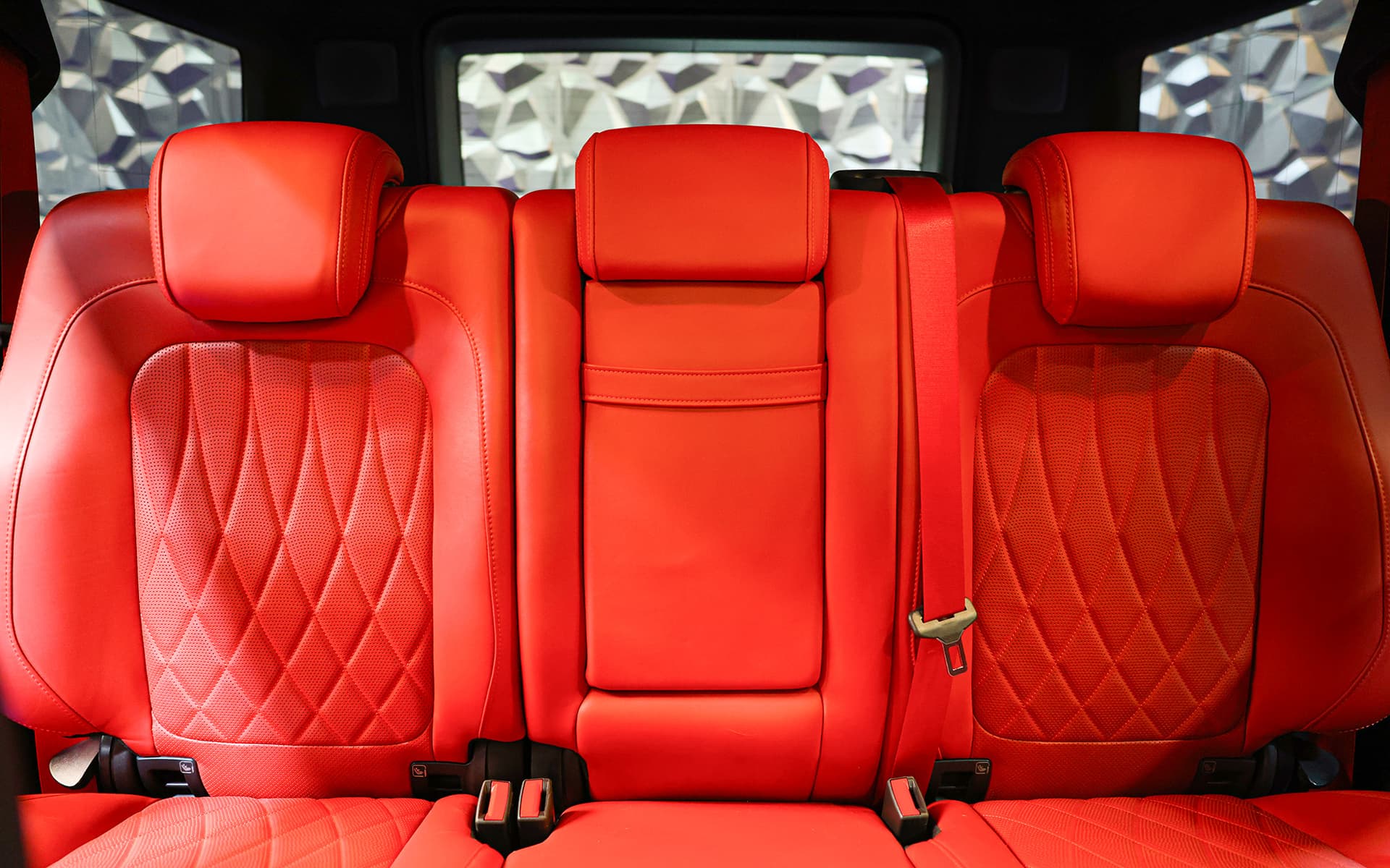2024 Mercedes-AMG G 63 Grey with Red Interior 15