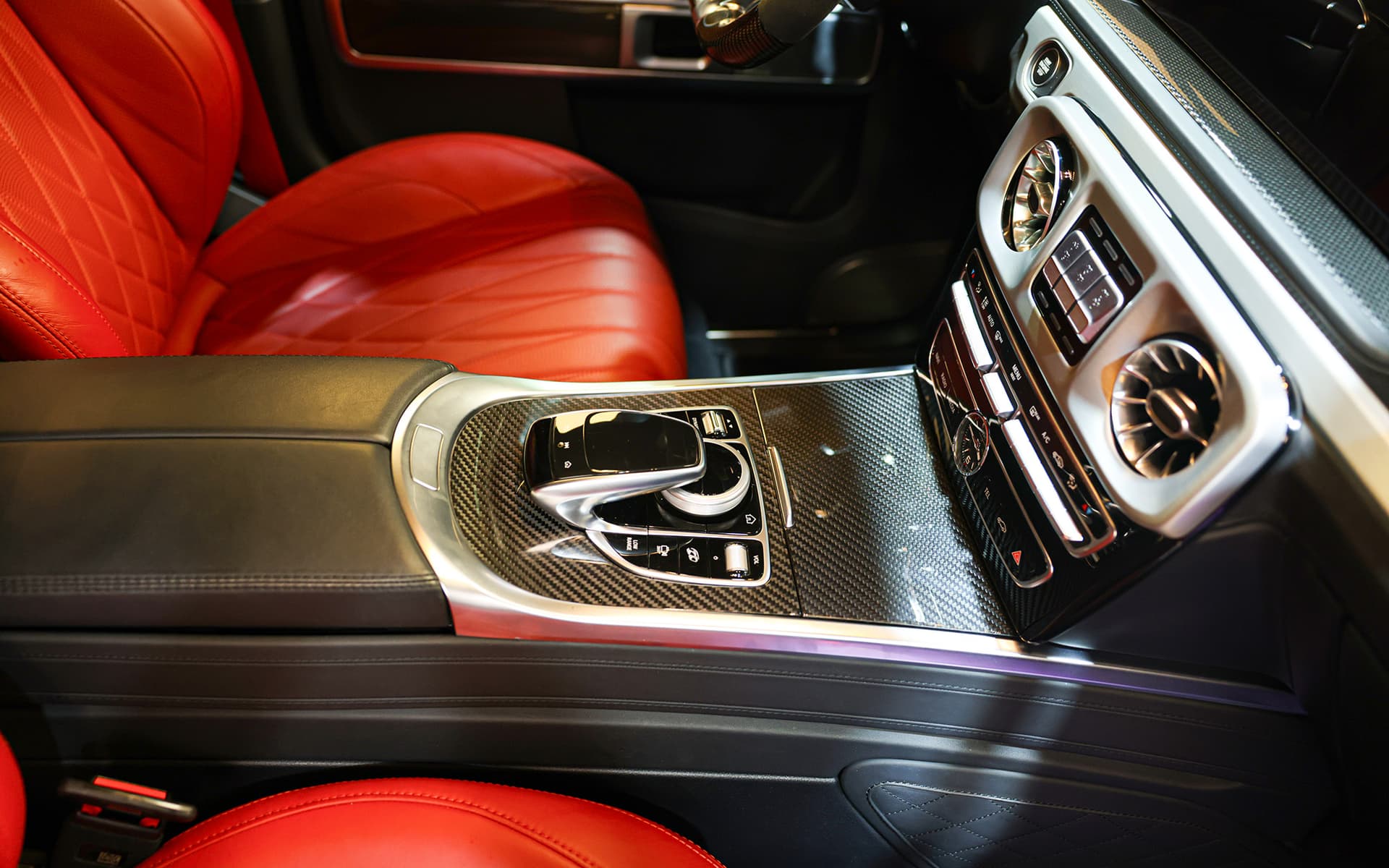 2024 Mercedes-AMG G 63 Grey with Red Interior 17