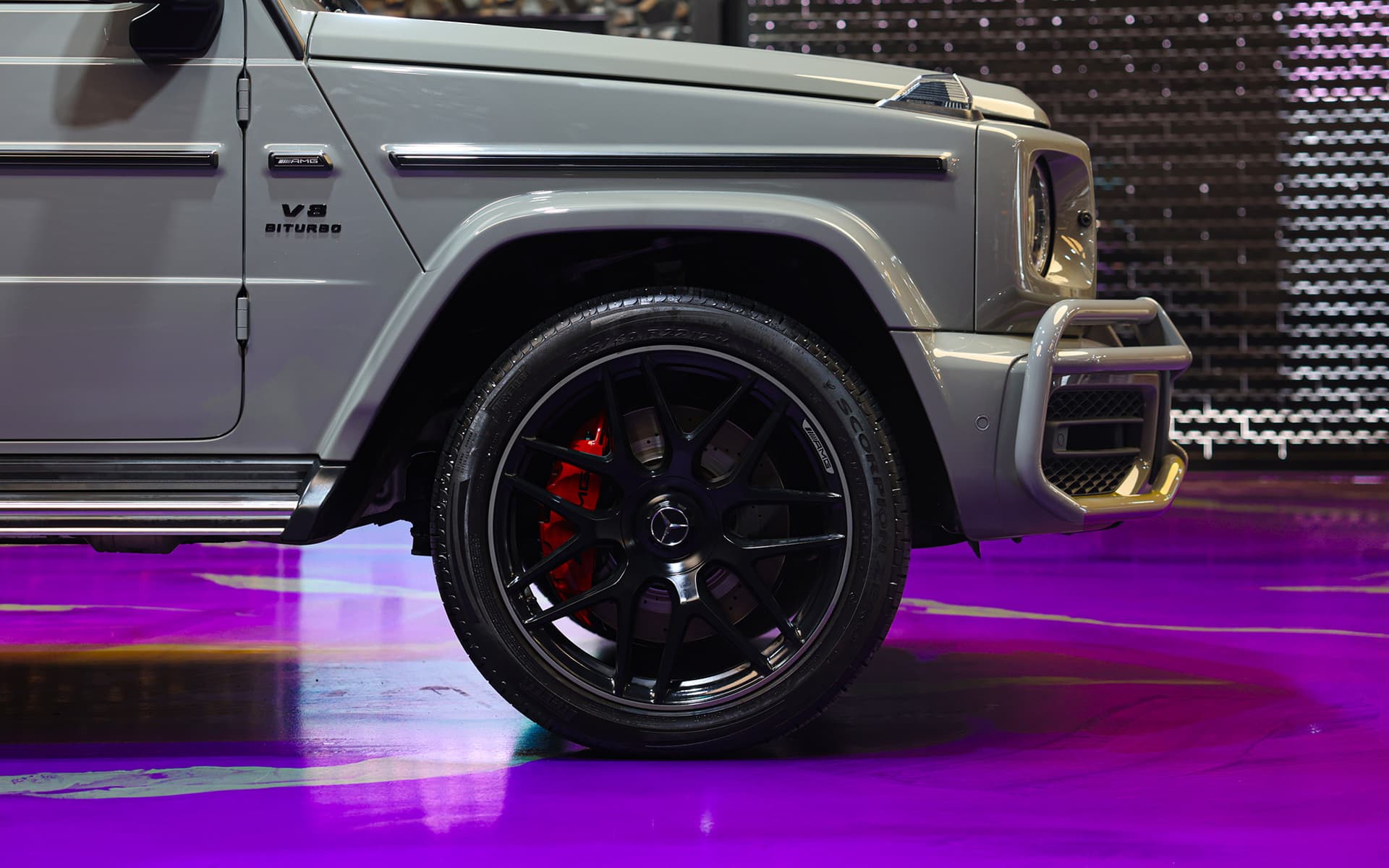 2024 Mercedes-AMG G 63 Grey with Red Interior 5