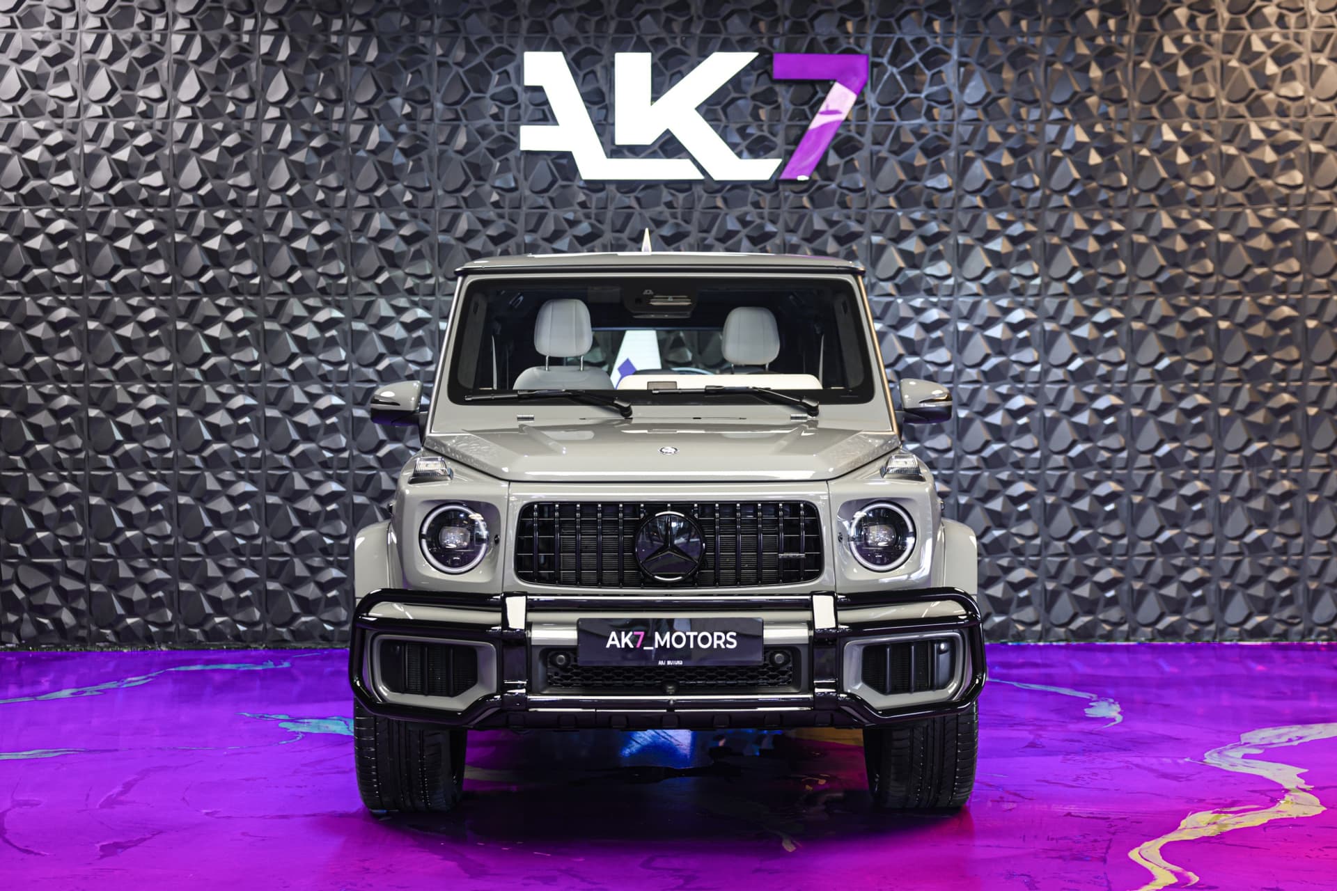 2025 Mercedes-Benz AMG G63 Grey with White Interior 2