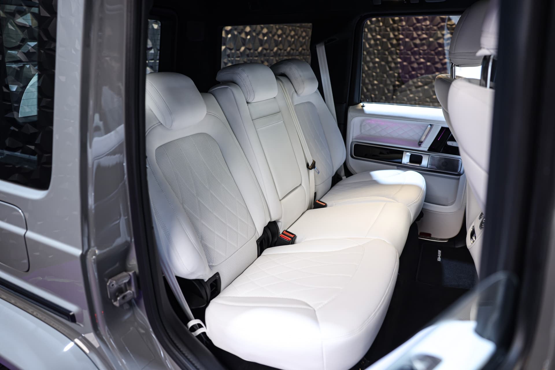 2025 Mercedes-Benz AMG G63 Grey with White Interior 13
